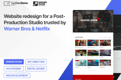 Engine Room: Website redesign for a visual effects studio